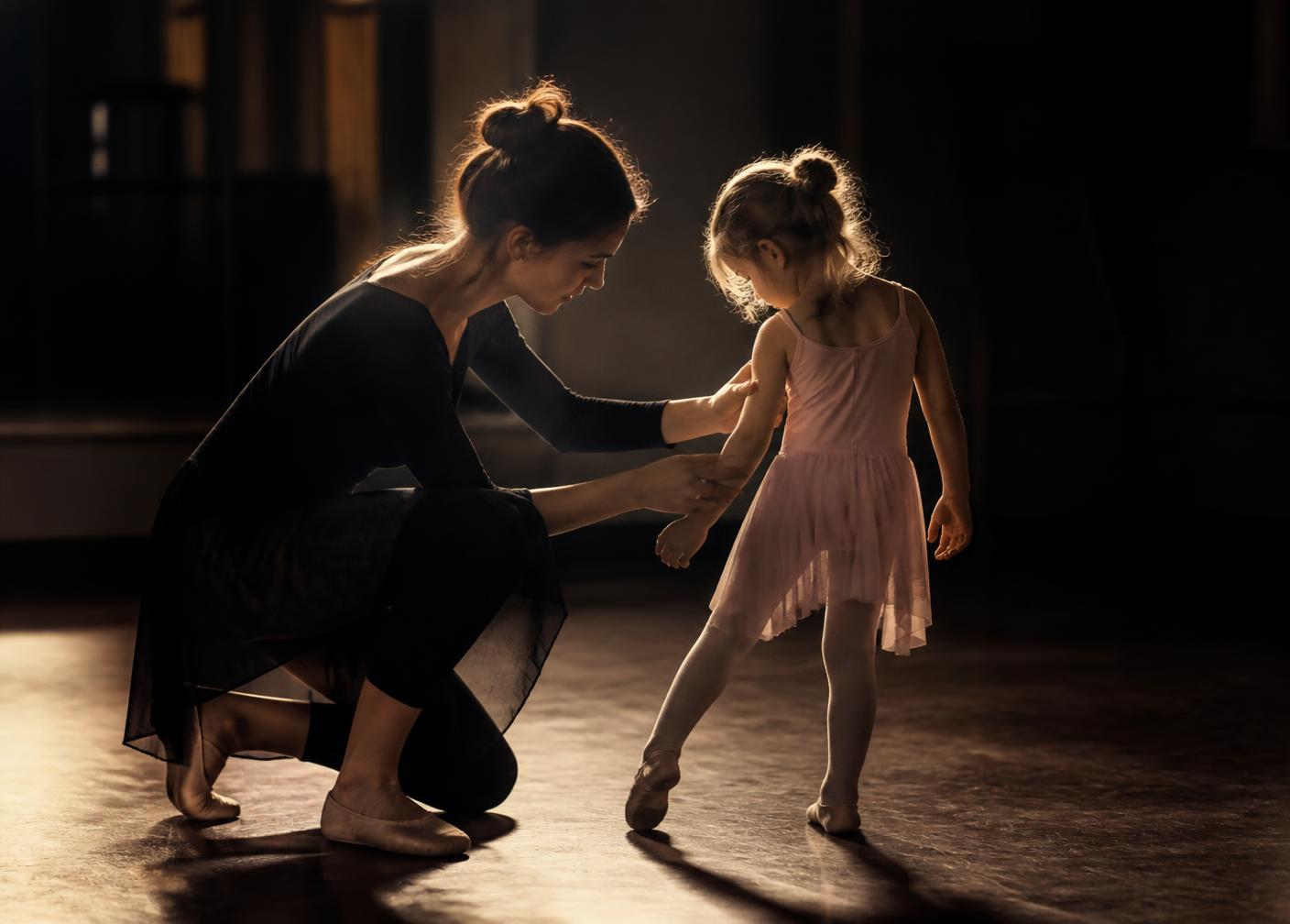 The first step onto the floor